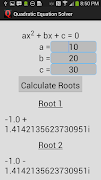 Quadratic Equation Solver スクリーンショット 1