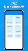 برنامه‌نما V720 Mini Camera A9 App عکس از صفحه