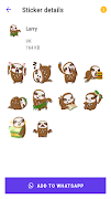 Cute Sloth Stickers স্ক্রিনশট 3