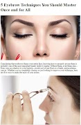 برنامه‌نما Eyebrows Techniques Tips عکس از صفحه