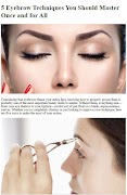 Eyebrows Techniques Tips screenshot 1