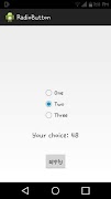 RADIO BUTTON 스크린샷 1