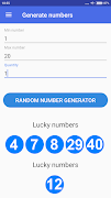 برنامه‌نما Random Number Generator عکس از صفحه