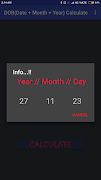 DoB(Date//Month//Year)Calculator स्क्रीनशॉट 2
