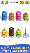 Donut Hoop Stack 3d Color Sort screenshot 1