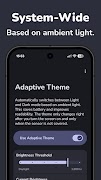 برنامهنما Adaptive Theme: Auto Dark Mode عکس از صفحه