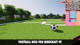Football Mod for Minecraft PE syot layar 1