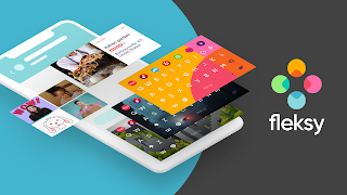 Fleksy fast emoji keyboard app poster
