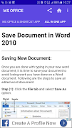 MS OFFICE TUTORIAL & SHORTCUT OFFLINE APP screenshot 4