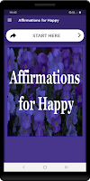 Аffirmations for Happy Plakat