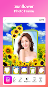 Sunflower Photo Frame पोस्टर