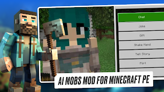Poster Ai Mobs Mod for Minecraft PE
