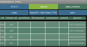 Mobile MySQL Manager capture d'écran 7