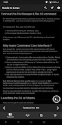 برنامه‌نما Guide to Linux - Terminal, Tut عکس از صفحه