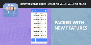 برنامه‌نما Resistor Color Code Calculator عکس از صفحه