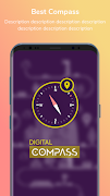 Digital compass - Map compass & Windy map الملصق