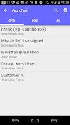 WorkTrail - Time Tracking تصوير الشاشة 1