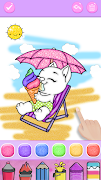 Cute Kitty Coloring Glitter poster