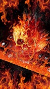 7 Schermata Fuoco Cranio Tastiera Tema