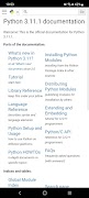 Python 3.11.1 offline docs Ekran Görüntüsü 1
