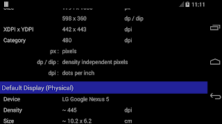 Screen Size / DPI and Dev Info screenshot 1