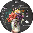 BFF118- Blackboard Art Flower أيقونة