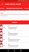 SWISS POSTCODE capture d'écran 5