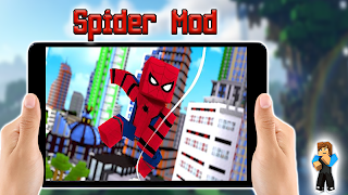 Spider Mod for Minecraft PE poster