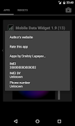 برنامه‌نما Mobile Data Widget عکس از صفحه