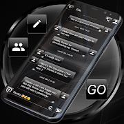 Tema SMS Dusk preto mensagens Cartaz