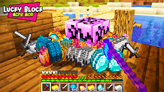Lucky Block Minecraft Mod Map imagem de tela 1
