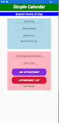 Simple Calendar screenshot 1