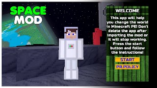 Space Mod for Minecraft PE পোস্টার