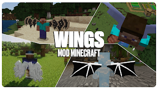 Wings Mod Addon for Minecraft постер