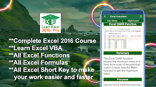 Learn Excel 2016 (Pro) تصوير الشاشة 6