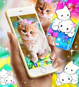 برنامه‌نما Cute kitty live wallpaper عکس از صفحه