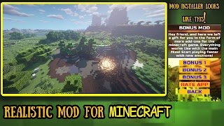 برنامهنما Realistic Mod For Minecraft عکس از صفحه