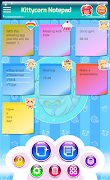 Kittycorn Notepad (بكلمة مرور) تصوير الشاشة 1