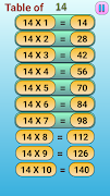 برنامه‌نما Math Tables عکس از صفحه