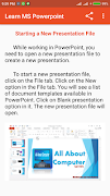 برنامه‌نما Learn MS PowerPoint عکس از صفحه