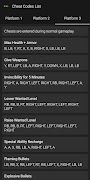 Cheat Codes List screenshot 2