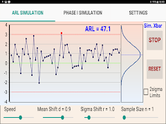 ARL Xbar control chart screenshot 2