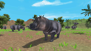 Hippopotamus Shooting Game 3D スクリーンショット 1