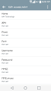 2 Schermata APN Settings 3G