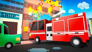 Cube Fire Truck: Firefighter Screenshot 2