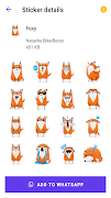 可爱的狐狸贴纸, 贴纸包: WAStickerApps 截圖 3