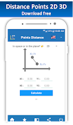 Distance Points 2D 3D Calculat स्क्रीनशॉट 3