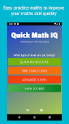 پوستر Quick Math IQ Test Game
