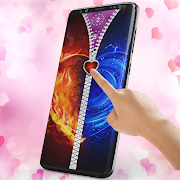 Heart Zipper Lock Screen screenshot 1