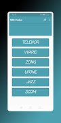 All Sim Codes : Network Codes скриншот 1